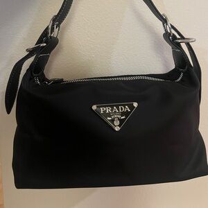 Prada Black Nylon Shoulder Bag